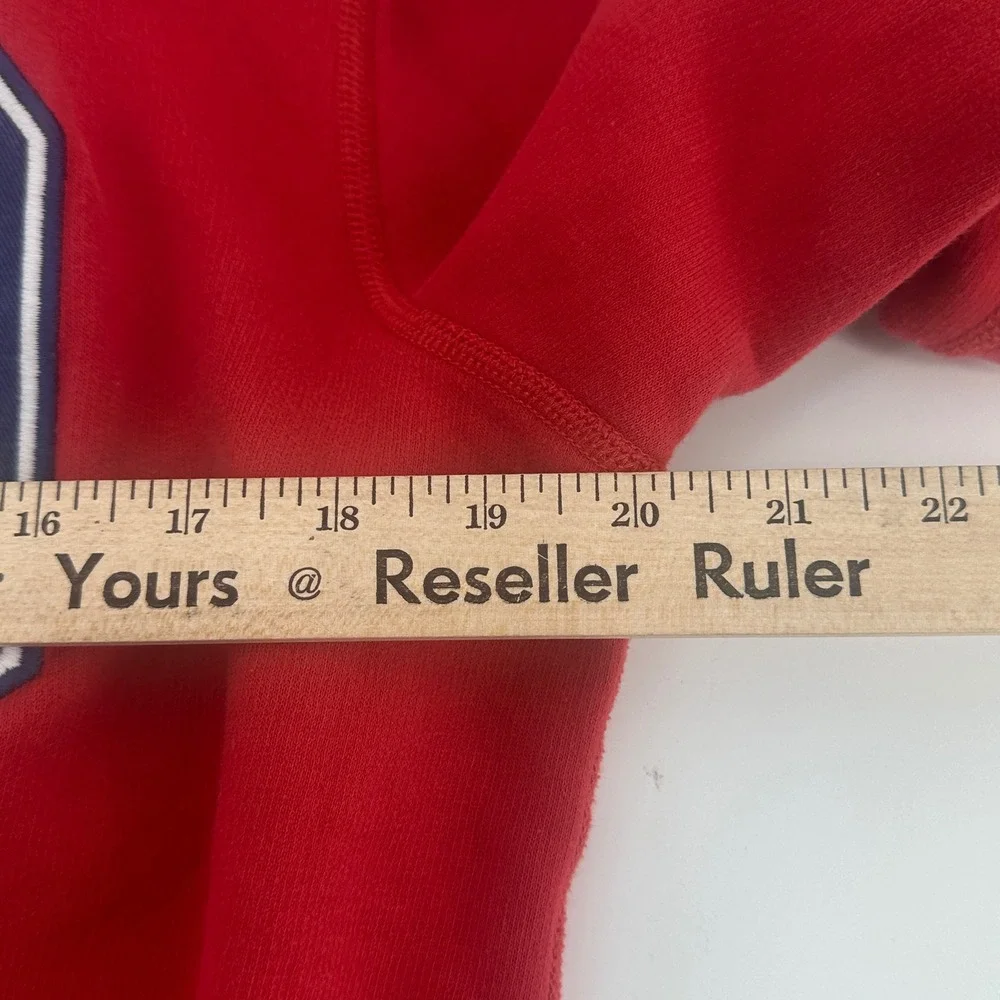 Polo Ralph Lauren Hoodie Mens Small Red Solid Regular Fit Spellout Embroidered